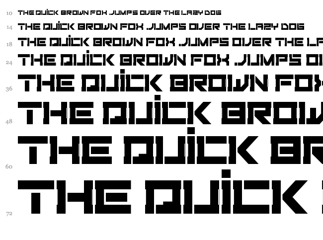 Fiker Futura font waterfall